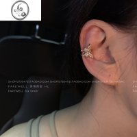 JiMi裂墙推荐!ins 超美无耳洞耳夹仙气森系耳钉女银银超仙蝴蝶耳饰品