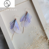 JiMi冷淡风耳夹超仙蝴蝶耳环女潮气质韩国个性无耳洞长款小清新少女心