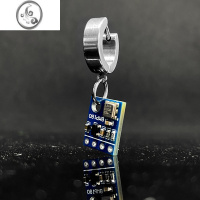 JiMi原创设计电路耳环赛博朋克耳饰品小众设计感男女个性钛钢耳夹潮牌