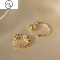 JiMi简约小众不对称耳夹无耳洞女夏季时尚个性2022年新款潮金属耳骨夹