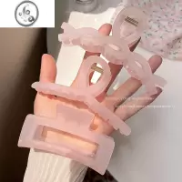 JiMi粉色系甜美少女发卡爱心头饰日韩ins磨砂发夹女后脑勺大号抓夹子