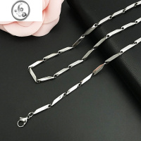 JiMi街头蹦迪锁骨链无吊坠项链钛钢不掉色男潮ins网红粗链子配饰嘻哈