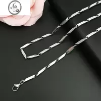 JiMi街头蹦迪锁骨链无吊坠项链钛钢不掉色男潮ins网红粗链子配饰嘻哈