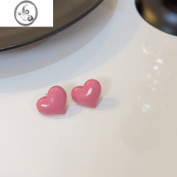 JiMi粉色少女心~2023年新款甜美可爱耳钉网红显白耳环ins桃心耳饰