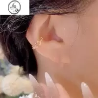 JiMi高级感法式耳夹女小众设计无耳洞镂空耳挂轻奢微镶个性耳骨夹耳饰
