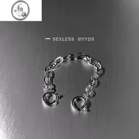 JiMiyyds 银色可拆卸延长链项链ins简约百搭手链加长链冷淡风diy配饰
