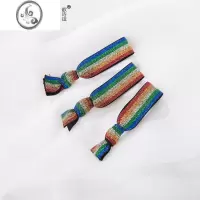 JiMi头绳女简约彩虹网红发圈韩国丸子头ins扎头发皮筋发绳粗马尾发带