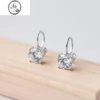 JiMi925银简约小巧无痛无耳洞耳夹耳钉女耳骨夹高级感法式茶系蚊香盘