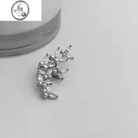 JiMi高级感锆石珍珠蝴蝶耳骨夹小众设计冷淡风耳夹无耳洞精灵耳饰新款