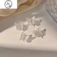 JiMi仙气蝴蝶抓夹小号发夹女后脑勺编发发卡ins风透明鲨鱼夹子发饰品