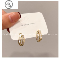 JiMi轻奢高级感双层耳夹女无耳洞2023新款小众法式气质小香风春夏耳饰