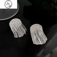JiMi轻奢高级感夸张螺旋流苏耳夹无耳洞气质高级大气复古港风辣妹耳饰