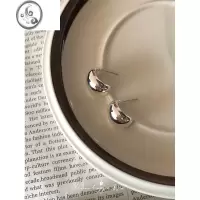 JiMi「托斯卡纳」高级感百搭简约通勤小众设计银色光面耳钉/耳夹