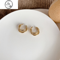 JiMi蚊香盘耳夹金属耳钉欧美风复古港味耳环耳夹无耳洞圆圈冷淡风大嫂