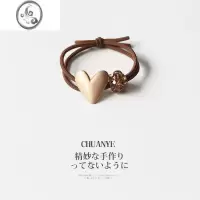 JiMi头绳女简约气质复古水钻串珠发圈ins丸子头发绳皮筋扎头网红发饰