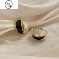 JiMi欧美风~撞色滴釉耳夹女夏ins风复古时尚高级耳饰2023年新款耳骨夹