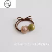 JiMi森系ins简约少女发圈小花朵马尾气质头绳不伤发高弹力皮筋发饰
