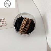 JiMi100条装 细款咖色系发圈ins百搭基础发绳头绳扎发绳橡皮筋发饰女