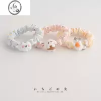 JiMi夏季可爱小狗ins头绳碎花小肠发圈森系扎头发皮筋高马尾不勒发