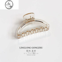 JiMi简约气质后脑勺抓夹 ins网红发夹复古时尚质感少女几何镂空发抓子