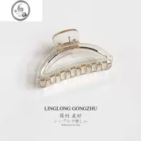 JiMi简约气质后脑勺抓夹 ins网红发夹复古时尚质感少女几何镂空发抓子