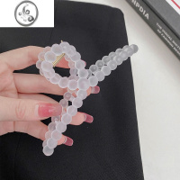 JiMi磨砂鲨鱼夹大号女夏发量多高级感透明塑料ins后脑勺盘发蝴蝶抓夹