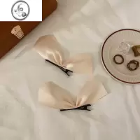 JiMi人间香公主。蝴蝶结发夹对夹ins网红少女发卡丝绒边夹韩国发饰品
