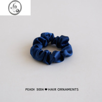 JiMi经典。法式银色缎面中肠发圈韩国ins简约发饰头饰扎头发皮筋