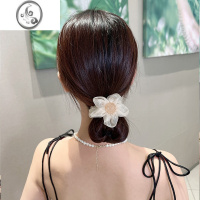 JiMi网纱水钻太阳花朵发圈丸子头马尾发绳头花扎头发皮筋ins头绳发饰
