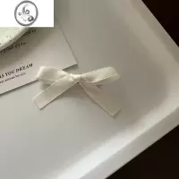 JiMi可爱少女丝带蝴蝶结发夹ins甜美鸭嘴夹侧边刘黑夹碎发双马尾发卡