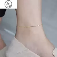 JiMi超细性感蛇骨脚链女2023年新款轻奢冷淡风足链钛钢包金不掉色夏季