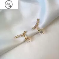 JiMi耳夹无耳洞女星星耳钉高级感耳环蚊香盘气质耳坠气质设计感