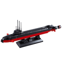 拼装军事航母模型船战舰军舰积木辽宁号驱逐舰巡洋舰兼容乐高 航空母舰模型装饰摆件 核潜艇