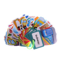 0-3-6岁幼儿童宝宝早教启蒙中英文看图识字认知卡片简体 交通工具