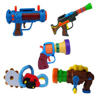 熊出没玩具光头强玩具电锯斧子帽子宝宝电动儿童套装熊大熊二3-6-8岁男孩 Q版5件小枪组合