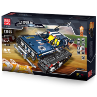 宇星模王积木玩具兼容乐高军事遥控履带坦克车拼插拼装儿童玩具车男孩 497颗粒遥控坦克车 626颗粒穿越者(蓝色)