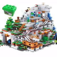 我的世界积木玩具男孩积木拼装编程玩具迷你世界男孩4-16岁玩具套装 机关山洞(带升降机关)