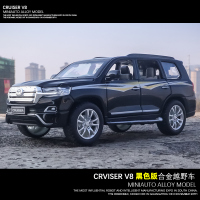 合金仿真越野车SUV车模小汽车男孩1:32玩具车模型六开声光收藏 黑色[盒装]