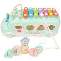婴幼儿宝宝音乐玩具儿童0-1岁6-8个月手敲琴男孩敲击乐器女孩 校巴敲琴【绿】