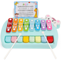 婴幼儿宝宝音乐玩具儿童0-1岁6-8个月手敲琴男孩敲击乐器女孩 小猫敲琴