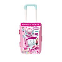 儿童化妆品玩具套装过家家彩妆盒梳妆台宝宝女童拉杆箱女孩 易变美幻化妆拉杆箱卡纸装