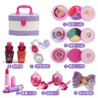 冰雪奇缘儿童化妆品套装公主彩妆盒表演口红女孩过家家玩具 苏菲亚手提箱送化妆刷+粉饼