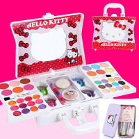 芭比儿童化妆品公主彩妆盒手提箱套装女孩娃娃指甲油生日表演 凯蒂猫舞台款
