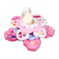 芭比儿童化妆品公主彩妆盒套装小女童女孩手提箱玩具娃娃 花儿朵朵