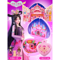 叶罗丽魔法宝石盒子仙子的房子灵冰 [罗丽-花蕾堡]城堡+灯光+钥匙+旋转舞台+3人偶 [2019年新品]赠仙境收藏卡1张