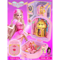 叶罗丽精灵梦魔法宝石盒子仙子的房 [灵公主-花圣殿]灵公主的家+梦幻灯光+钥匙+2人偶 [2019新品]送仙境收藏卡1张