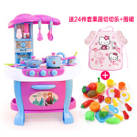 儿童厨房玩具套装冰雪奇缘仿真厨具过家家做饭煮饭爱莎公主 冰雪奇缘厨房送切切乐+围裙