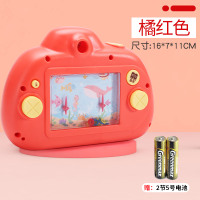 儿童照相机仿真拍照玩具宝宝卡通早教女孩男孩2-3-4-5岁6小孩 声光音乐照相机--深橘