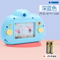 儿童照相机仿真拍照玩具宝宝卡通早教女孩男孩2-3-4-5岁6小孩 声光音乐照相机--深蓝