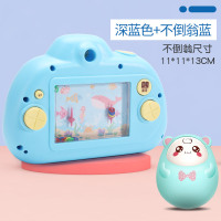 儿童照相机仿真拍照玩具宝宝卡通早教女孩男孩2-3-4-5岁6小孩 照相机深蓝+不倒翁蓝